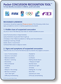 Pocket Concussion Recognition Tool