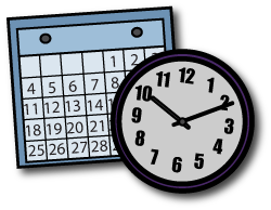 clock and calendar page