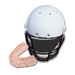 helmet and mouth guard