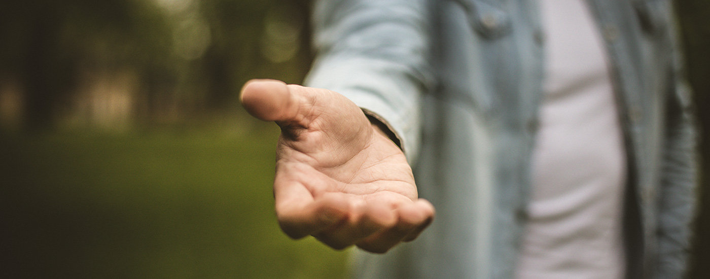 Man reaching out a helping hand
