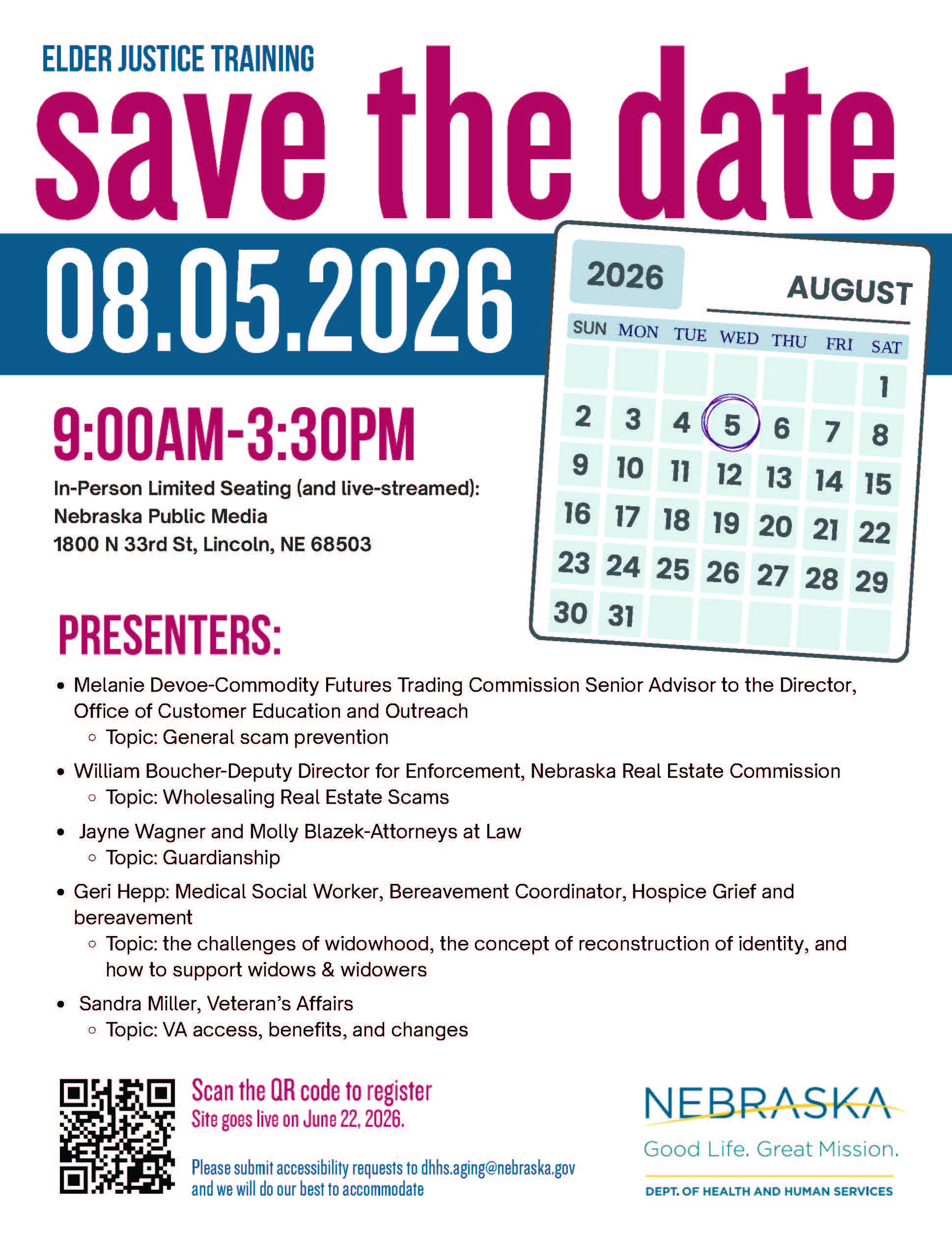 Save the Date for 2026 training.