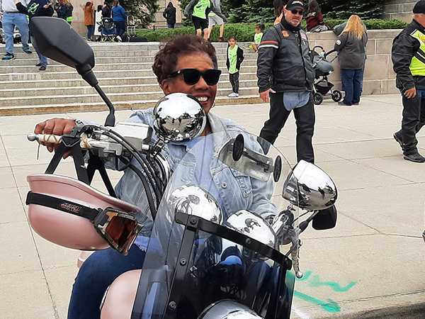 DHHS CEO Dannette R. Smith at the 15th annual Pony Express ride for children’s mental health awareness.