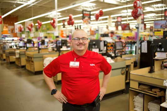 Kody by grocery store check out area