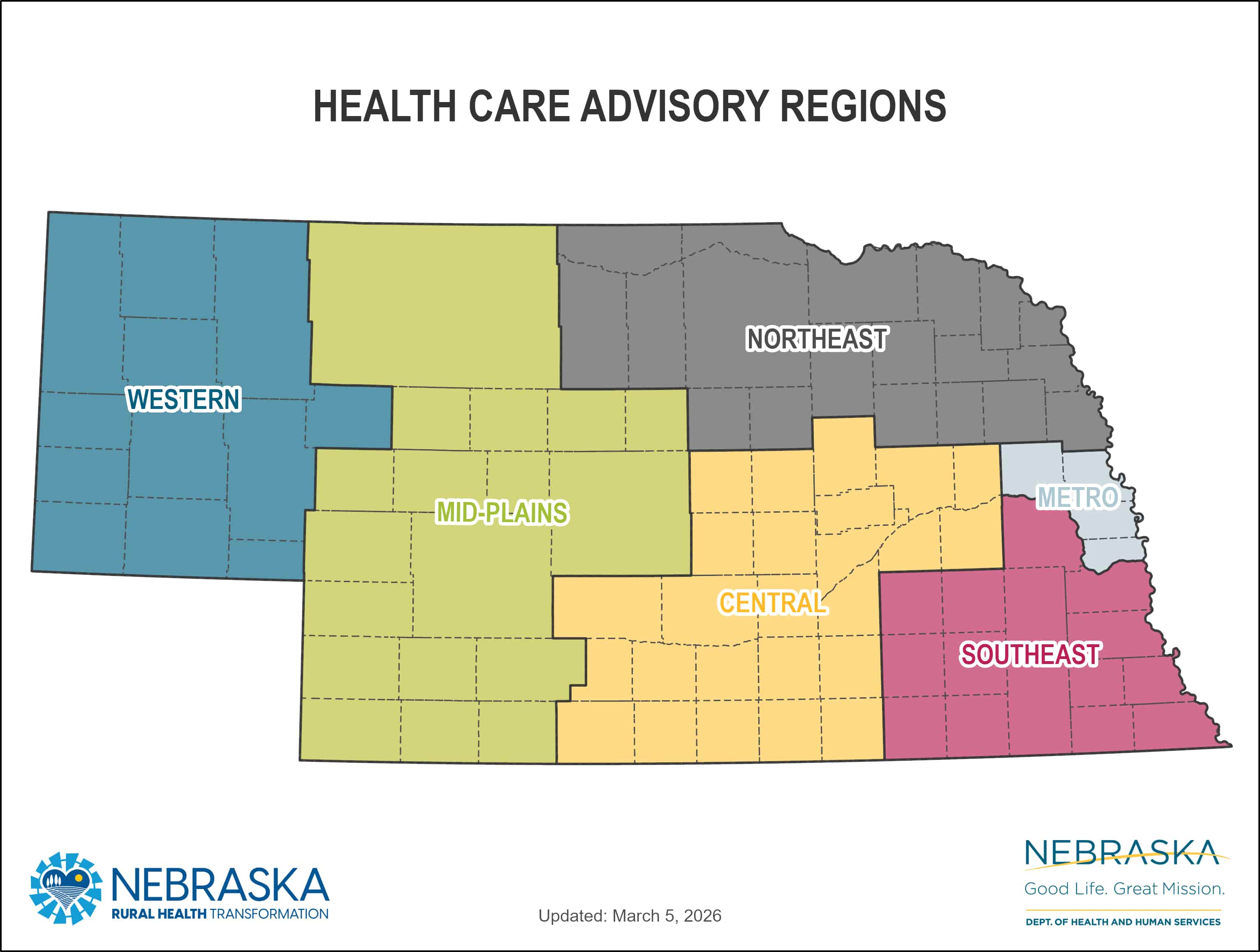 Health Care Advisory Regions Map