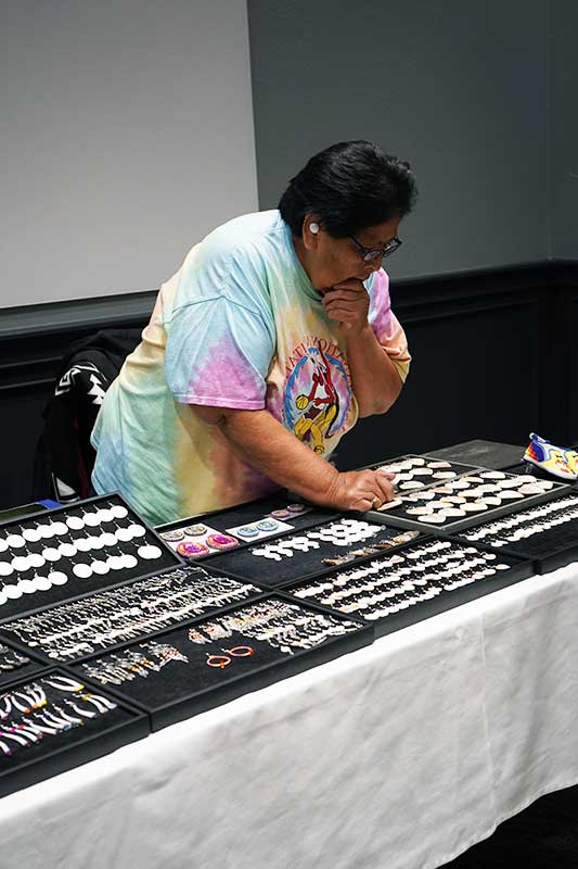 Vendor selling handmade Native Jewelry  
