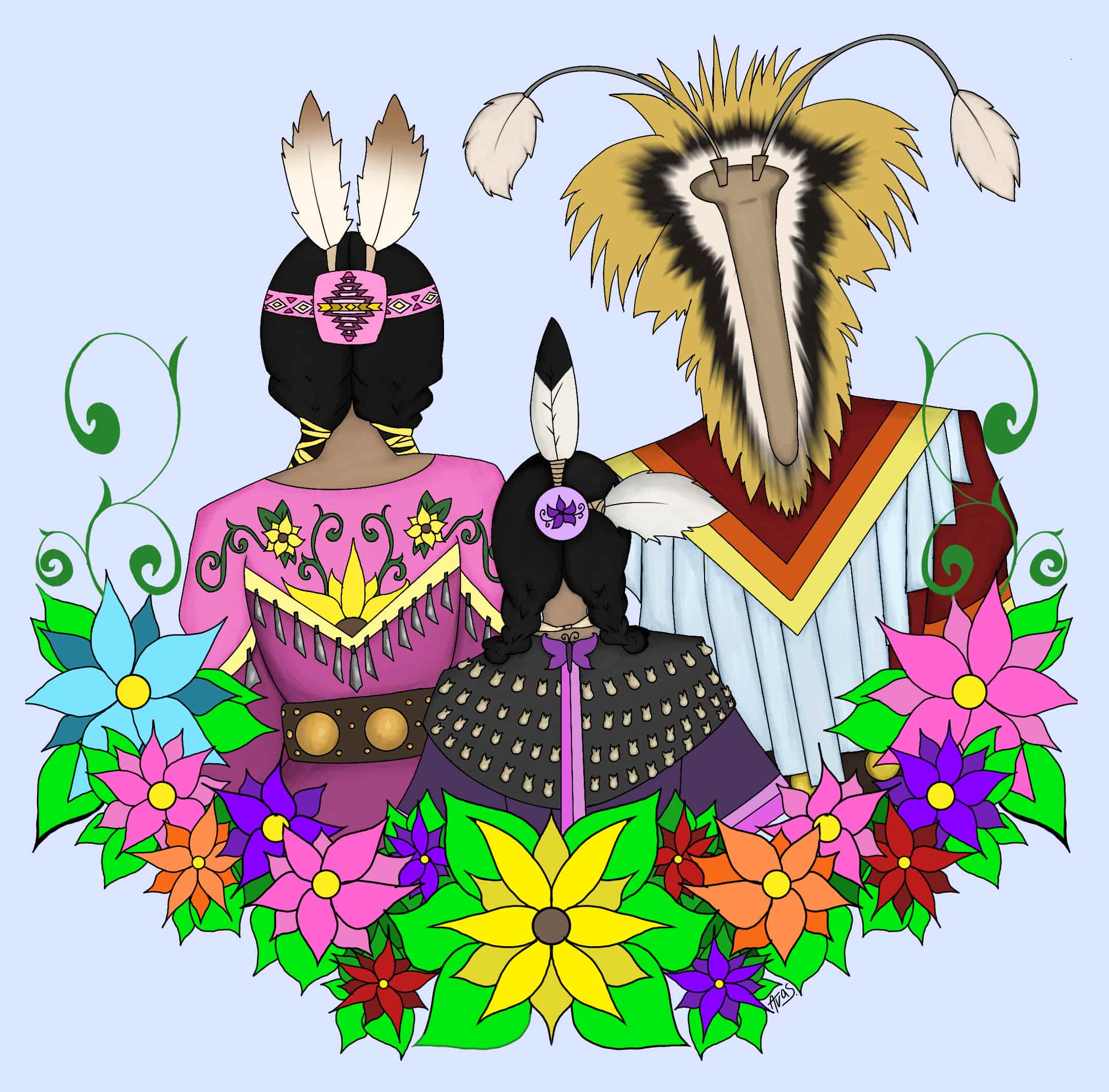 Colorful native artwork.